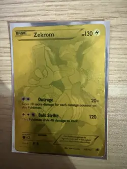 Pokemon Zekrom Foil 115/113 Basic Dragon 130 HP Outrage Bolt Strike Card - Image 1