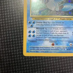 Pokemon TCG Articuno 2/62 Fossil Holo Rare Card Unlimited MP Condition - Image 4