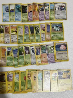Pokemon vintage card lot years 2000-2007 common and uncommon 154 card assortment - Image 2