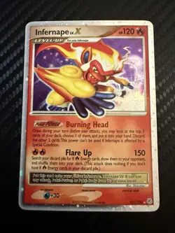 Pokemon Infernape LV.X Level-Up Holo Card 121/130 LP - Image 1