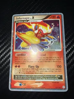 Pokemon Infernape LV.X Level-Up Holo Card 121/130 LP - Image 3