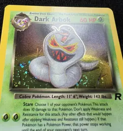 Dark Arbok 2/82 Team Rocket Holo Rare WOTC Vintage Pokemon Card w/ 💫 SWIRL - Lp - Image 2
