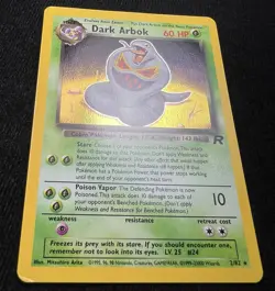 Dark Arbok 2/82 Team Rocket Holo Rare WOTC Vintage Pokemon Card w/ 💫 SWIRL - Lp - Image 4