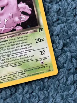 DARK WEEZING 14/82 Team Rocket Set - Pokemon WOTC Holo RARE Vintage Card - LP - Image 4