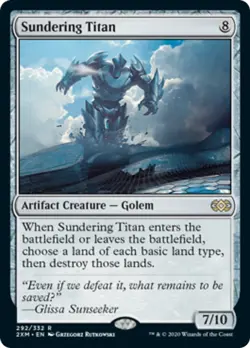 Sundering Titan Double Masters NM Artifact Rare MAGIC GATHERING CARD ABUGames - Image 1