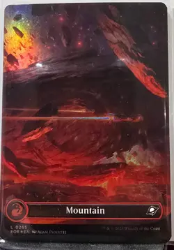 MTG Mountain Borderless Land Lot - EoE Set - 2x FOIL 5x NONFOIL (7 total cards) - Image 1