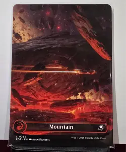 MTG Mountain Borderless Land Lot - EoE Set - 2x FOIL 5x NONFOIL (7 total cards) - Image 2