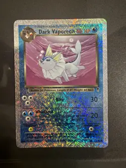 Pokemon Dark Vaporeon Reverse Holo Card 9/110 2002 Legendary Collection RARE NM - Image 1