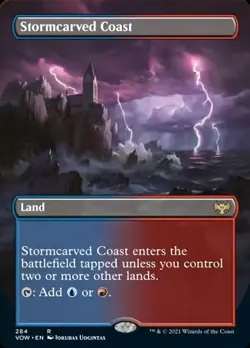 MTG - Stormcarved Coast (Borderless Alternate Art) [Innistrad: Crimson Vow] - Image 1