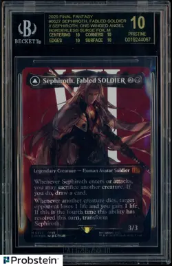 2025 MTG Final Fantasy Borderless Surge Foil #0527 Sephiroth BGS 10 BLACK LABEL - Image 1