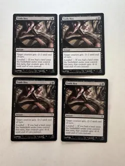 Tomb Hex LP X4 Worldwake Magic The Gathering Mtg Lightly Played Instant Playset - Image 1