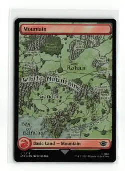MOUNTAIN 0279 FOIL LORD OF THE RINGS MTG NM - Image 1