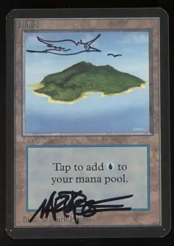 "Birds of Paradise BOP" Alpha Island {BLUE SKY} Alter by Mark Poole ~ MTG/Magic - Image 1