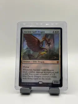 MTG, Ancient Gold Dragon FOIL LP/NM Commander Legends: Battle for Baldur's Gate - Image 1