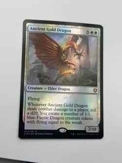 MTG, Ancient Gold Dragon FOIL LP/NM Commander Legends: Battle for Baldur's Gate - Image 2