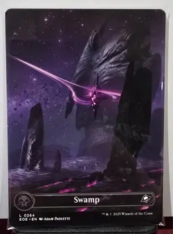 (7x) Swamp (Borderless) EoE LOT - ONE foil - SIX nonfoil - Image 2