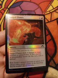 Fanged Flames Foil Crimp Error Misprint MTG - Image 1