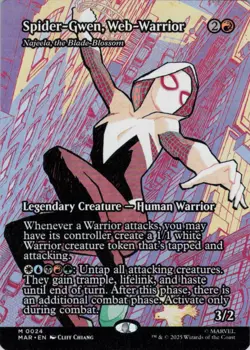 MTG Spider-Gwen, Web-Warrior (Borderless) (24) | NM | Marvel Eternal-Legal {MAR} - Image 1
