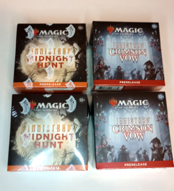 MTG Magic Innistrad: Midnight Hunt & Crimson Vow Prerelease Pack Kit Lot - Image 1
