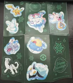 Pokemon Sticker Sheet 1 & Sheet 2 Holiday Calendar 2024 - Image 1