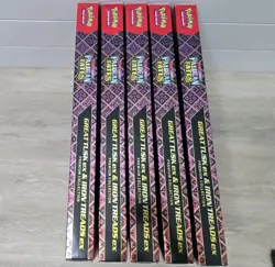 Pokemon TCG Paldean Fates Great Tusk Iron Threads Ex Premium Collection Lot of 5 - Image 2