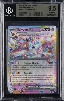 2024 POKEMON SCARLET & VIOLET SURGING SPARKS #086/191 SYLVEON EX BGS 9.5 - Image 1