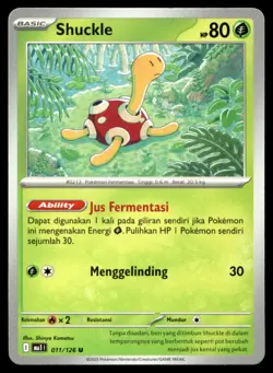 Shuckle - 011/126 MA1: Mega Evolution NM Pokemon Indonesian | Buy 10 Get 10 Free - Image 1