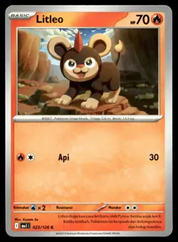 Litleo - 023/126 MA1: Mega Evolution NM Pokemon Indonesian | Buy 10 Get 10 Free - Image 1
