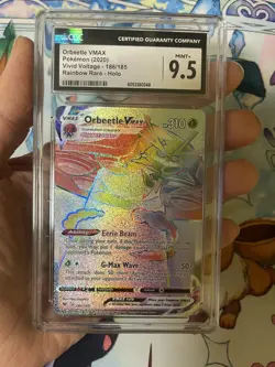 Orbeetle VMAX 186/185 - CGC 9.5 Mint + - Pokemon Vivid Voltage Secret Rare - Image 1