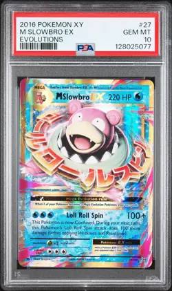 2016 POKEMON XY EVOLUTIONS #27 M SLOWBRO EX PSA 10 - Image 1