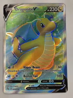 Dragonite V 76/78 Pokemon GO Ultra Rare Full Art Holo Pokemon TCG NM+ - Image 1