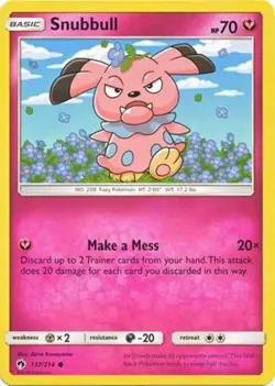 4x NM-Mint Snubbull - 137/214 - Common Pokemon Lost Thunder - Image 1