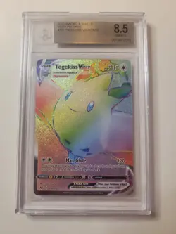 Pokemon Togekiss Vmax 191 Vivid Voltage Full Art Rainbow Rare BGS 8.5 Near Mint - Image 1