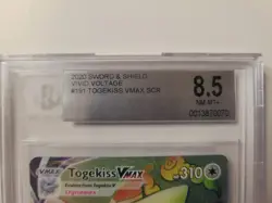 Pokemon Togekiss Vmax 191 Vivid Voltage Full Art Rainbow Rare BGS 8.5 Near Mint - Image 2