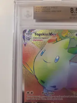 Pokemon Togekiss Vmax 191 Vivid Voltage Full Art Rainbow Rare BGS 8.5 Near Mint - Image 4