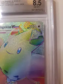 Pokemon Togekiss Vmax 191 Vivid Voltage Full Art Rainbow Rare BGS 8.5 Near Mint - Image 5