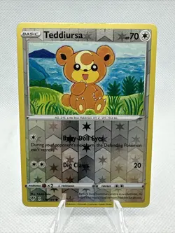 Reverse Holo Teddiursa 138/189 Common Darkness Ablaze Pokemon TCG - Image 1
