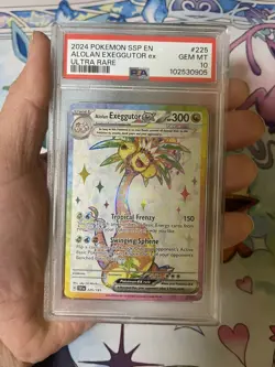 PSA 10 GEM Mint Alolan Exeggutor ex 225 Ultra Rare Full Art - Pokemon SV08 SSP - Image 1