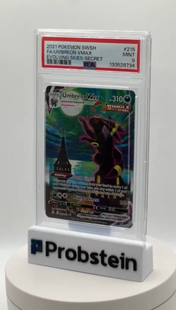 2021 Pokemon SWSH Evolvong Skies #215 Full Art Secret Umbreon VMAX PSA 9 MINT - Image 2