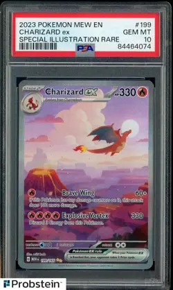 2023 Pokemon Mew En Special Illustration Rare #199 Charizard Ex PSA 10 GEM MINT - Image 1