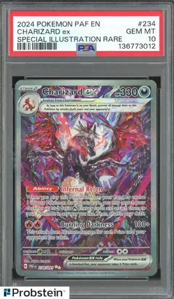 2024 Pokemon PAF En Special Illustration Rare #234 Charizard Ex PSA 10 GEM MINT - Image 1