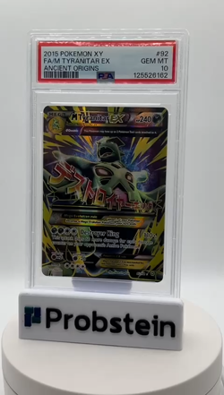 2015 Pokemon XY Ancient Origins #92 M Tyranitar Ex FA PSA 10 GEM MINT - Image 2
