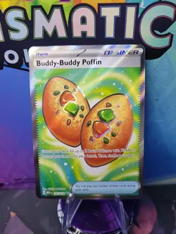 Buddy-Buddy Poffin 167/132 Full Art Trainer Item NM Pokemon ME01: Mega Evolution - Image 1