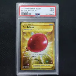 2020 Pokemon: AIR BALLOON 213/202 [Sword & Shield Base Set] Gold Secret - PSA 9 - Image 1