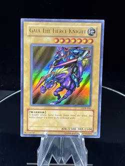 yugioh Gaia The Fierce Knight LOB-006 Ultra Rare Near Mint - Image 1