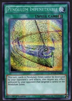 Yugioh Pendulum Impenetrable WSUP-EN050 Secret Rare 1st Ed - NM - Image 1