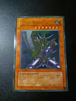 1996 Yu-Gi-Oh! TCG Buster Bladder 1st Edition PSV-050 MP-HP Creased - Image 1