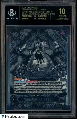One Piece Marshall.D.Teach 3rd Ann Special Silver OP09-093 BGS 10 BLACK LABEL - Image 1