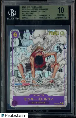 2025 One Piece JPN EB02-Anime 25th Coll Manga Alt Art Monkey D. Luffy BGS 10 - Image 1