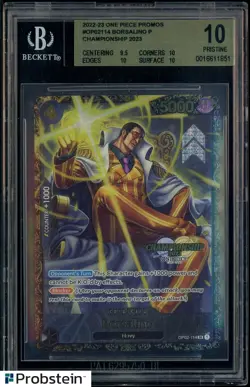 OP02-114 borsalino Regional Top 64 Championship 2023 One Piece English BGS 10 - Image 1